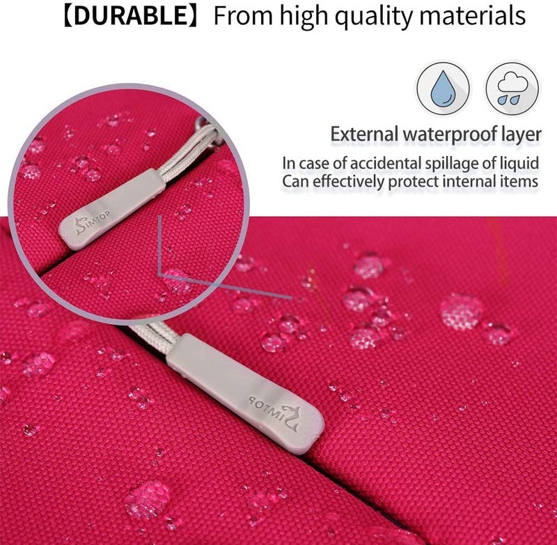 Moca 360 Protection 10.5-11 Inch Tablet Sleeve Case Bag for iPad 10.2''/Ipad Air 4 10.9 Inch/Ipad Pro / 9.7" Ipad, Surface Go/Surface Pro, Galaxy Tab 10.5 /Xiaomi Pad 5 (9.7-11 Inch, Rose-red) - Image 5