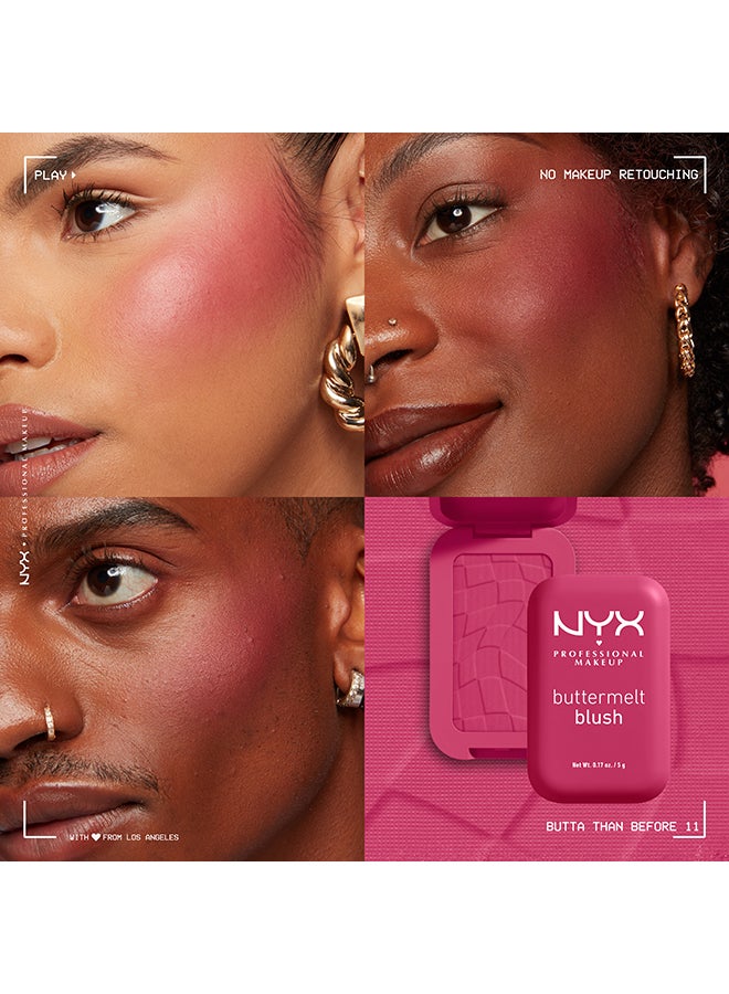 NYX PROFESSIONAL MAKEUP أحمر خدود زبدة الزبد، أحمر خدود بودرة، يدوم حتى 12 ساعة، مقاوم للتلاشي والانتقال، أفضل من ذي قبل - Image 5
