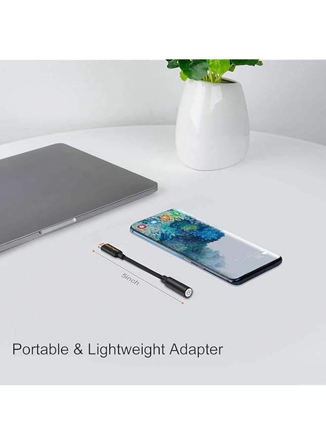 CableCreation USB C to 3.5mm Headphone Adapter, Type-C to 3.5mm Audio Adapter Compatible with Galaxy S22 S20 S21 Ultra Z Flip S20+, iPad Pro 2020, Pixel 4 3 2 XL etc. 0.33 ft Black - Image 5