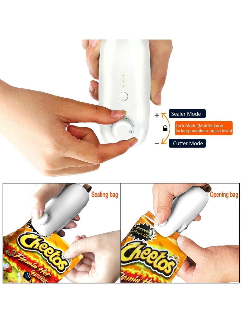 SYOSI Mini Bag Sealer Portable Handheld Mini Heat Sealer Kitchen Sealing Machine for Chip Bags Plastic Food Storage Bags Snack Cereal Bags - Image 4