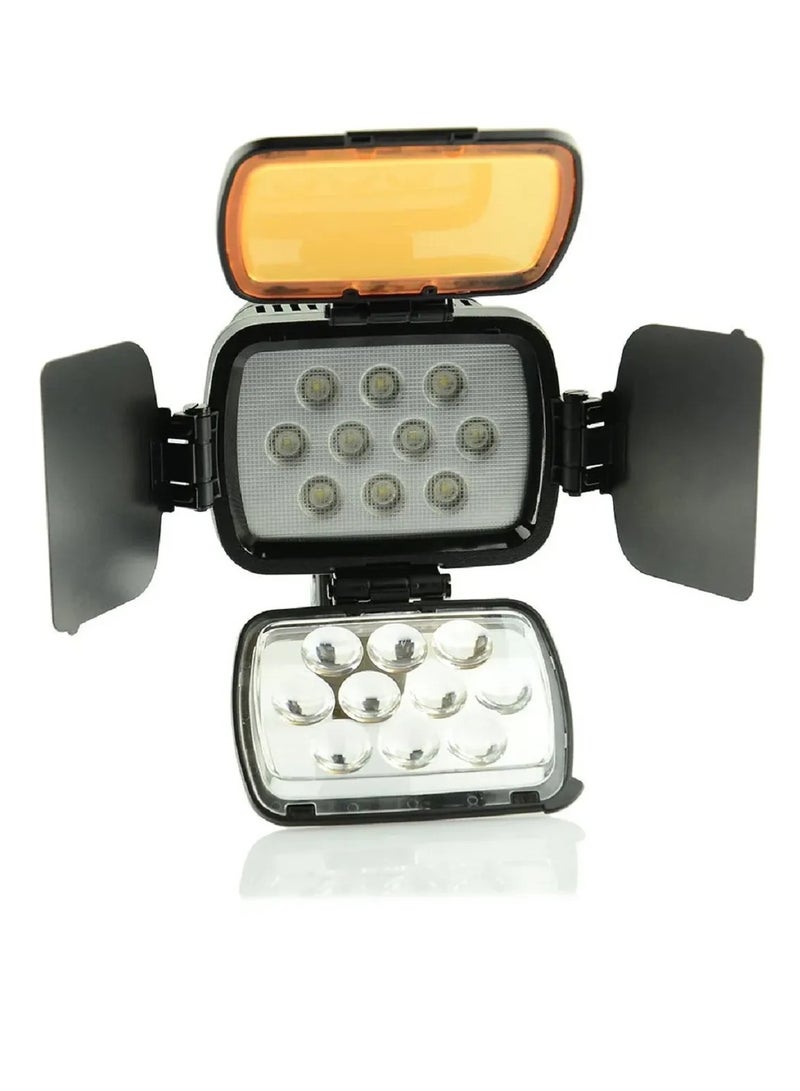 Xria LED-VL001B Camera LED Camcorder Video Light With Dimmable Brightness Control Knobs For Digital SLR - Image 1
