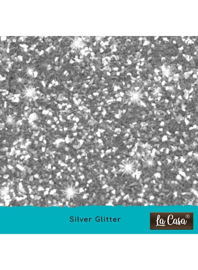 La Casa Premium Edible Glitter - Silver | Metallic Glitter Ideal for Cake Icing Decoration & Garnishing | 9gm | - Image 3