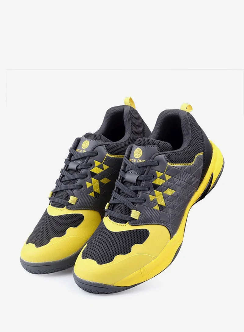 Bacca Bucci Grey Pinnacle Swift Strik High-Performance Non-Marking Outsole Court Shoes for Men | Best Price UAE