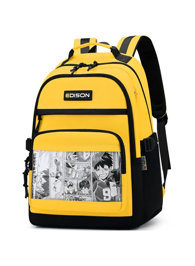 Edison Middle School Student Backpack, High School Spine-protecting And Load-reducing Backpack, Anime-style Diy Trendy Versatile Shoulder Bag, Pain-relieving Backpack 2569-3 - Image 2