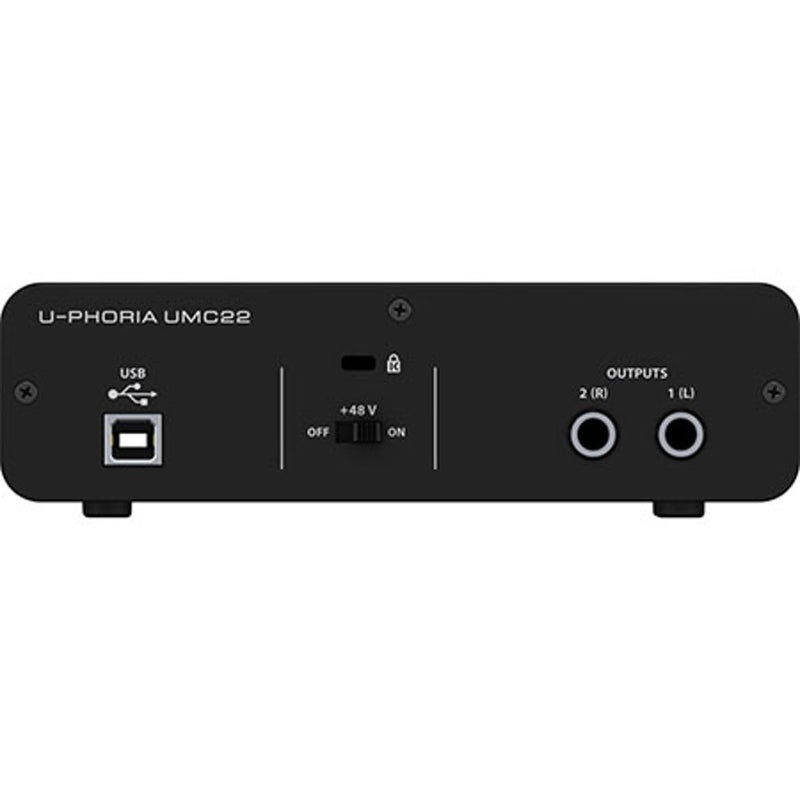 Behringer UMC22 Audiophile 2x2, 48 kHz USB Audio Interface with Midas Mic Preamplifier | For Recording Microphones and Instruments - Image 2