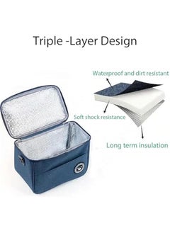 TRASSLE Lunch Bag, Insulated Lunch Bags Cooler Bag Thermal Lunch Tote Bags for Men Women 13L Cool Bag Waterproof Leak-Proof for Outdoor, Beach, Camping, BBQ, Travel (Blue)  - Image 2