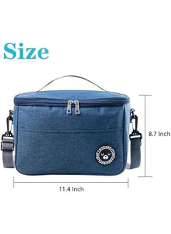 TRASSLE Lunch Bag, Insulated Lunch Bags Cooler Bag Thermal Lunch Tote Bags for Men Women 13L Cool Bag Waterproof Leak-Proof for Outdoor, Beach, Camping, BBQ, Travel (Blue)  - Image 5