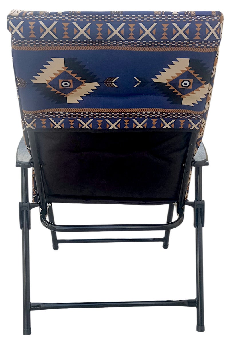 GO2CAMPS Folding Camping Chair with Cusion Premium Quality | Sadu Chair | Beach Chair | Garden Chair | Fishing Chair | Travel Chair | Picnic Chair-Premium Arabic Traditional Sadu Camping Chair â€“ Durable Padded Cotton Cushion Seat with Cozy Armrests â€“ Foldable Majlis Style for Desert Travel, Outdoor Picnics, BBQs & Cultural Gatherings - Image 5
