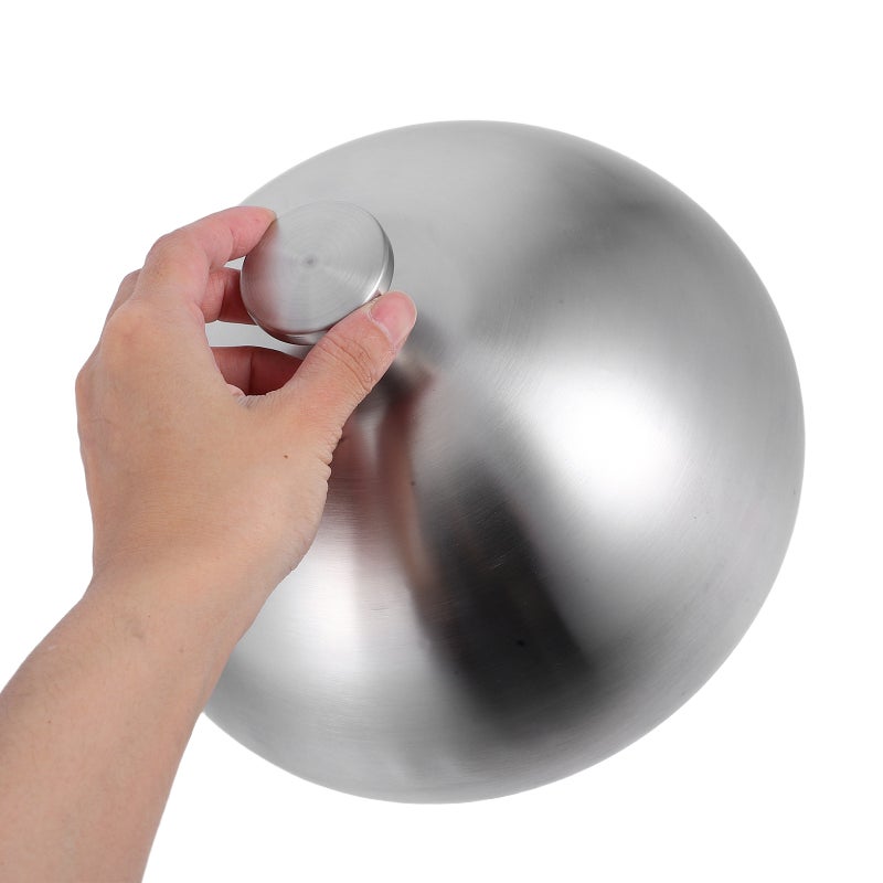 Stainless Steel Food Dome Cover: Round Basting Lid Serving Plate Dish Dome for Home Restaurant Steak Seafood Cake 23cm - Image 3