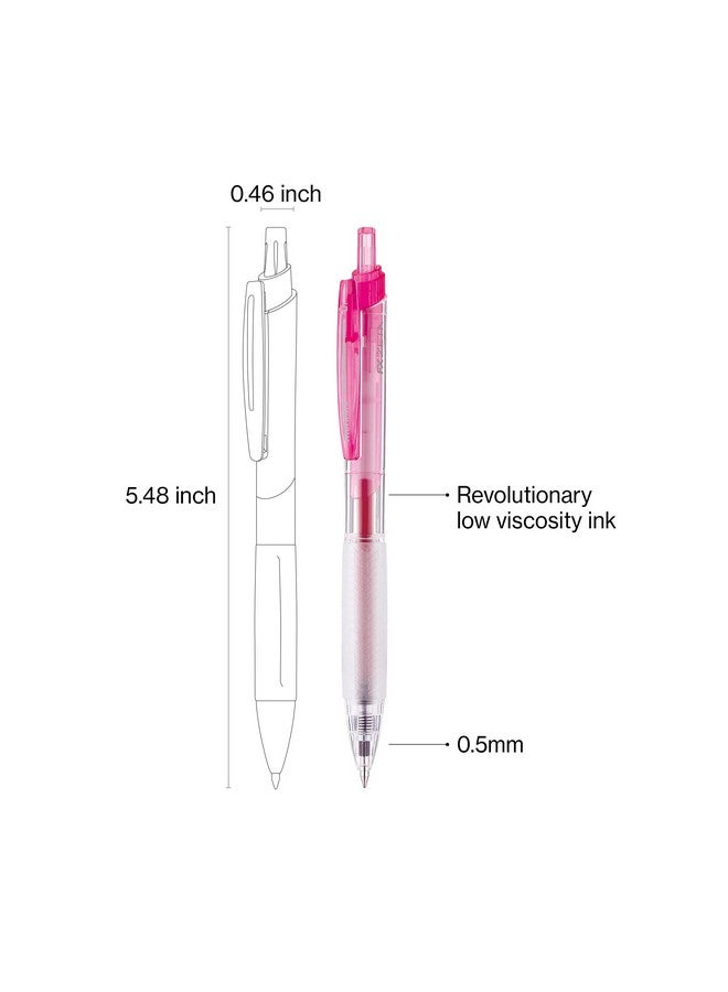 مونامي قلم حبر جاف جديد قابل للسحب من Fx Zeta، برأس رفيع للغاية (0.5 مم)، قبضة مريحة، حبر F5 فائق النعومة، ألوان متنوعة، عبوة من 13 قلمًا - Image 2