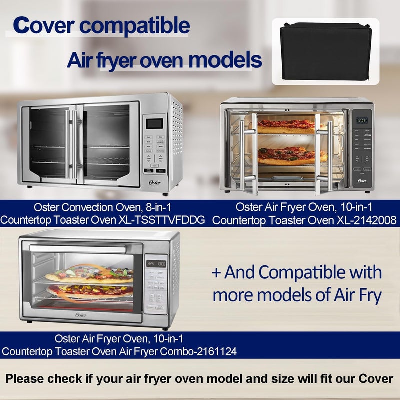 NUENSS-ROR Air Fryer Oven Cover for Oster Air Fryer Oven 10-in-1, Oster Convection Oven 8-in-1 and Oster Extra-Large Air Fryer Oven 10-in-1, Heavy Duty Thickened Cover Waterproof Countertop Oven Case - Image 4