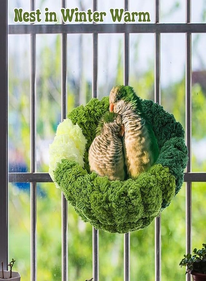 PETANGEL Bird Nest for Cage,Plush Hanging Bird Bed for Parakeet,Breeding Bird House for Conure,Budgie,Cockatiel,Lovebird,Canary,Finch Warm Nest Laying Eggs Resting (Size: L, Diameter:17cm) - Image 5