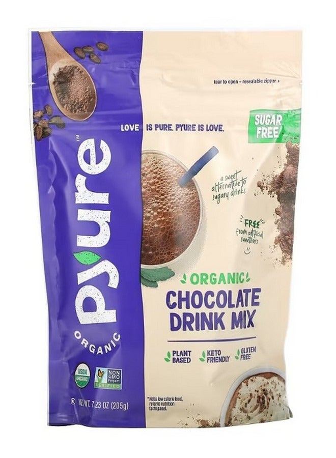 Pyure Organic Chocolate Drink Mix Keto 0 Sugar 7.23 oz 205 g - Image 1