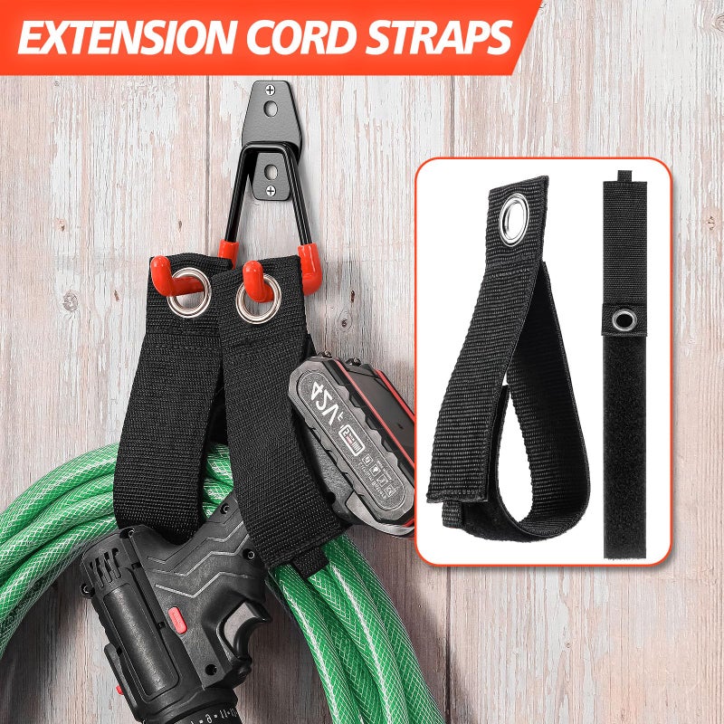 MIKRUI 20 Pack Heavy Duty Garage Hooks,Solid Steel Wall Mount Hangers,with Anti-Slip Coating,for Hanging and Organising Ladder,Bike,Ropes,Broom,Garden,Yard and Power Tools - Image 5