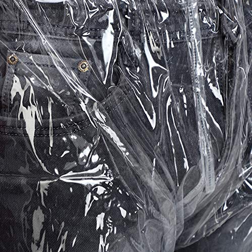 Zacharias Men's Waterproof PVC Raincoat/Rainsuit With Pant (t-001_Clear_XXX-Large) - Image 4