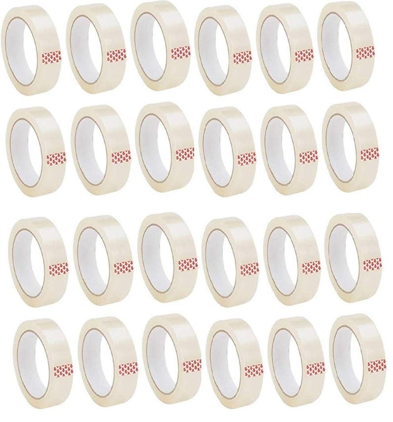 JONTY Cello Transparent Adhesive BOPP Tape 1'' inch Width x 65 Meter Length Roll - Packing Tape (PACK 24) - Image 2