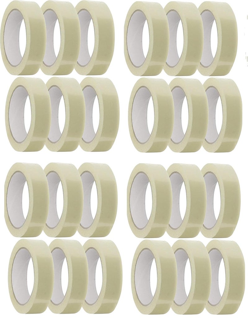 JONTY Cello Transparent Adhesive BOPP Tape 1'' inch Width x 65 Meter Length Roll - Packing Tape (PACK 24) - Image 1