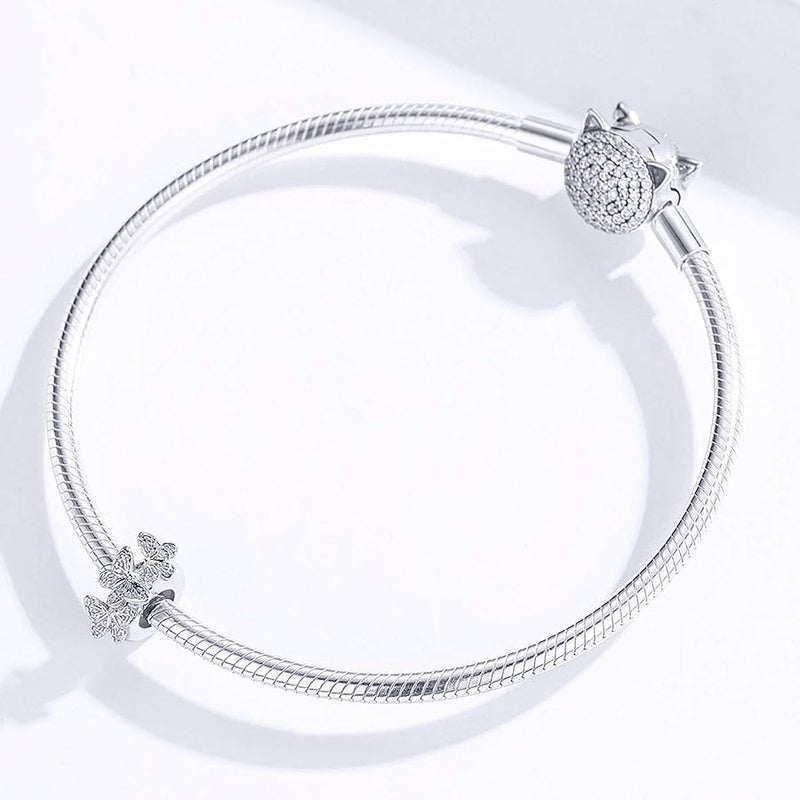 بايساير BISAER 925 Sterling Silver Stopper Beads Spacers Charms for Bracelets Stoppers - Image 3