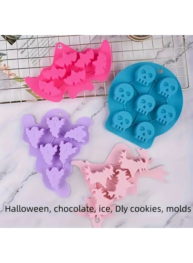 Purple Ghost Halloween Silicone Mold For Chocolate Ice And Cookie Baking - Image 1