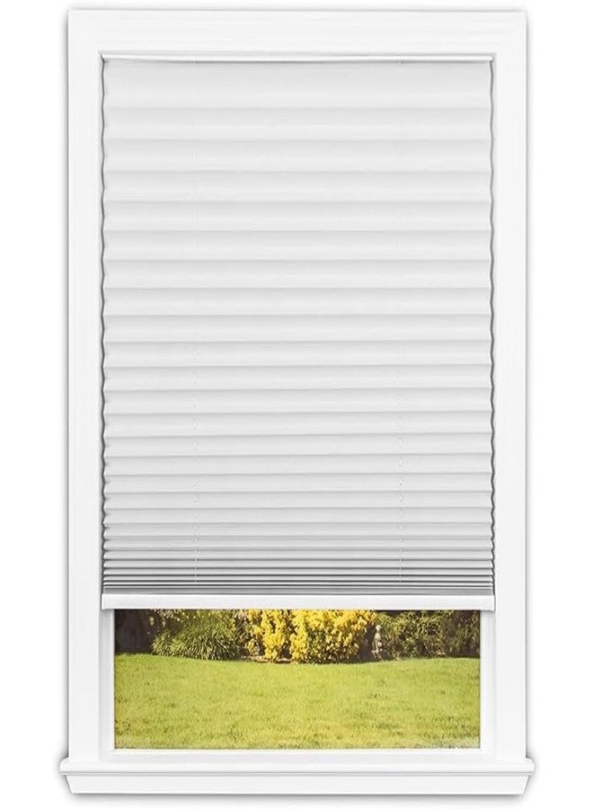Redi Shade No Tools Easy Lift Trim-at-Home Cordless Pleated Light Filtering Fabric Shade White, 36" W x 64" L, (Fits windows 19"- 36") - Image 1