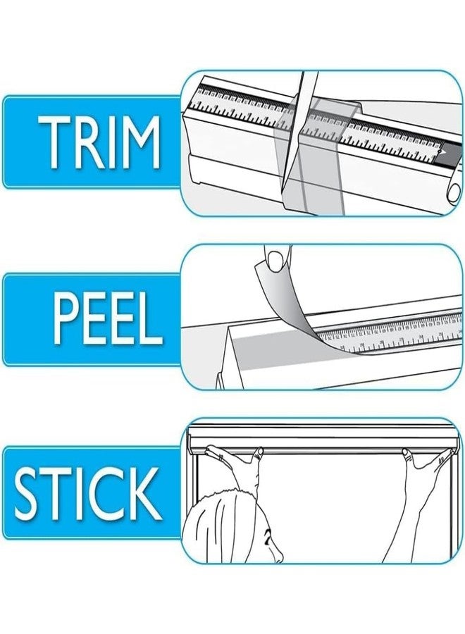 Redi Shade No Tools Easy Lift Trim-at-Home Cordless Pleated Light Filtering Fabric Shade White, 36" W x 64" L, (Fits windows 19"- 36") - Image 5