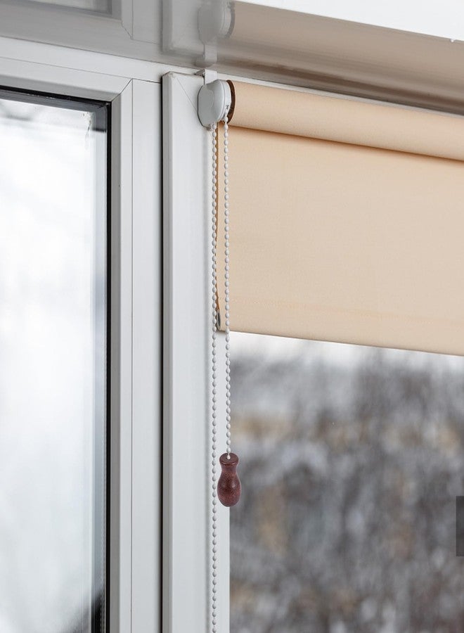 Amosfun 12pcs Brown Wood Cord Tassels Window Blinds and Curtain Pulls Ends Cord Knobs - Image 3