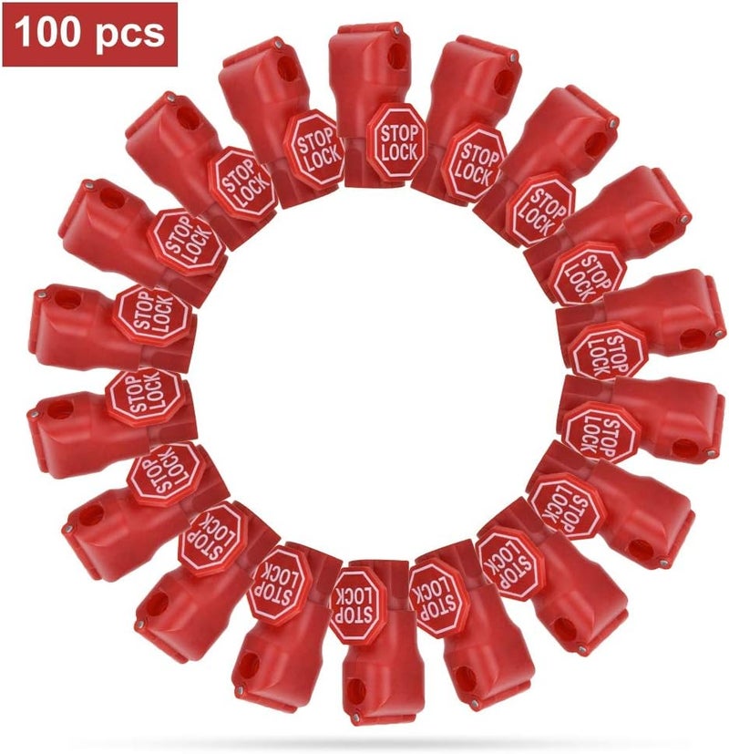 woobles 100PCS Stop lock 4 mm Aperture Merchandise Anti-Theft Hook Lock, Magnetic Peg Hook Stop Lock for Retail Store and Shopping Market - Image 2