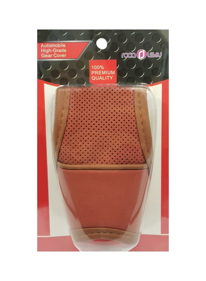 روكا غطاء مقبض تروس السيارة عالي الجودة من جلد البولي يوريثان لغطاء مقبض ناقل الحركة الأوتوماتيكي عالي الجودة - Image 4