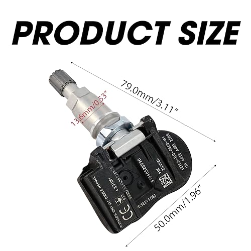 BuleVina 4PCS TPMS Sensor 433MHz Compatible with Honda Accord 2013-2017 Fit for Crosstour 2012-2015, Replaces 42753 TL0 G52 42753-TL0-G52 Air Tires Pressure Monitoring Monitor System Set Pack Kit - Image 2