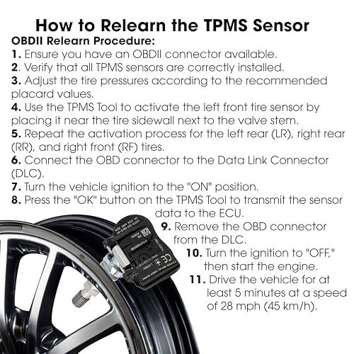 BuleVina 4PCS TPMS Sensor 433MHz Compatible with Honda Accord 2013-2017 Fit for Crosstour 2012-2015, Replaces 42753 TL0 G52 42753-TL0-G52 Air Tires Pressure Monitoring Monitor System Set Pack Kit - Image 5