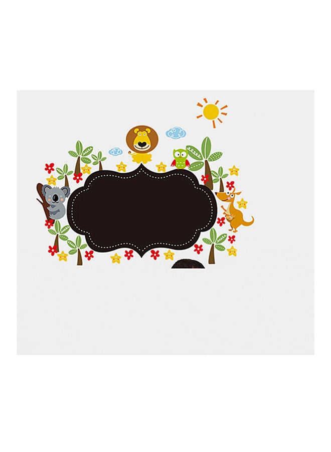 NIBEMINENT Animal Cartoon Chalk Board Wall Sticker Black/Green/Red 30x90centimeter - Image 1