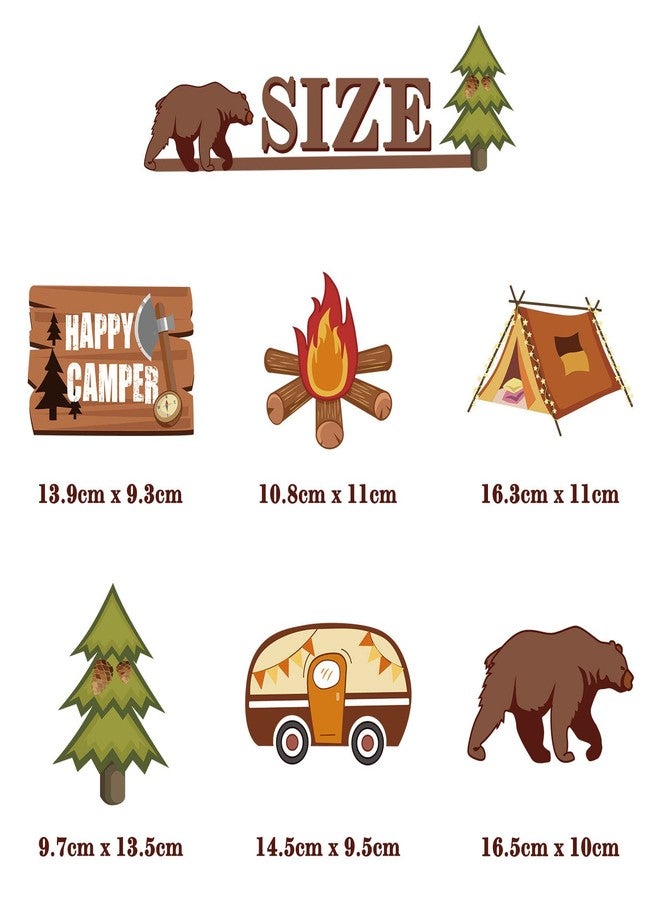 Kinyanco 36PCS Happy Camper Party Hanging Swirls Decorations, Camping Theme Party Supplies Adventure Bears Sign Foil Swirls Ceiling Decorations, Birthday Party Hanging Decor for Kids Boys and Girls - Image 3