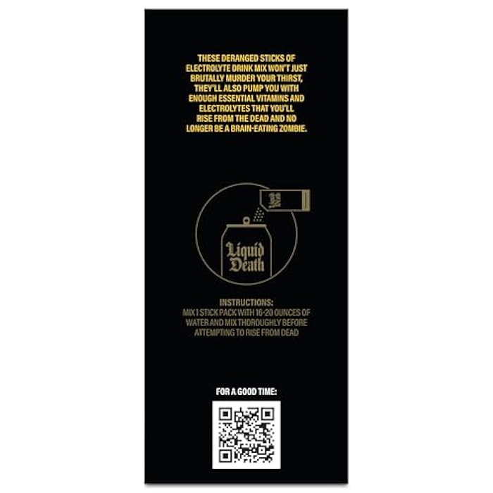 Liquid Death مسحوق موت الإلكتروليت السائل - نكهة المانجو - عبوات ترطيب - منشار المانجو - عبوة 12 عصا - استبدال الإلكتروليت - Image 5