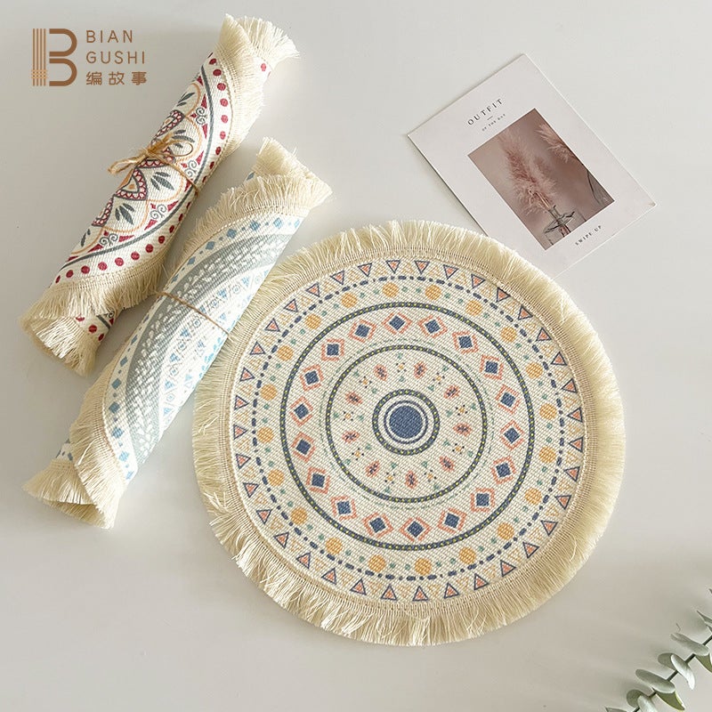 أكواب قطنية مهدبة بوهيمية - Image 1