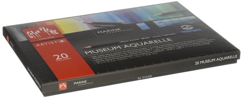Caran D'ache Museum Aquarelle Pencil Sets Marine set of 20 colours (3510.920) - Image 4