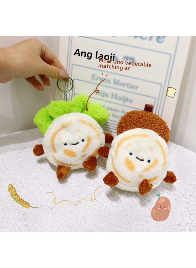 Little Red Riding Book With Xi'an Special Food Meat Buns Plush Toy Pendant Cute Trendy Doll Pendant Girlfriend Gift-Specifications:Blue Birthday Cake - Image 1