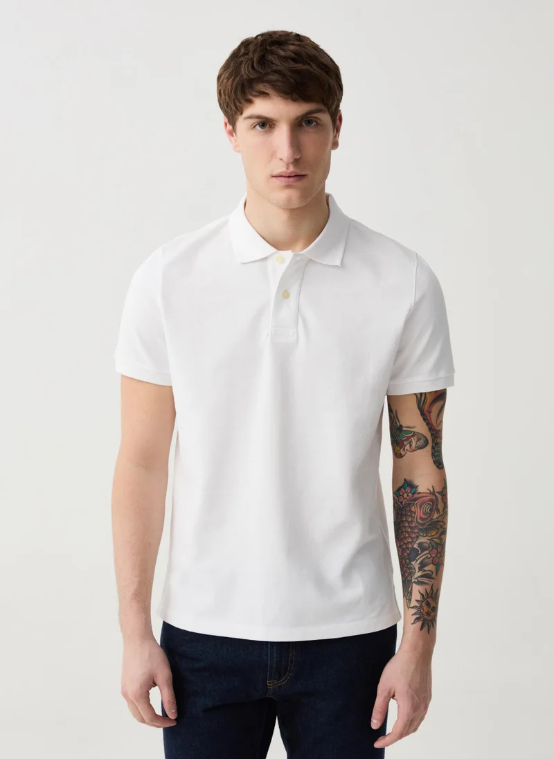 Ovs Organic cotton pique polo shirt