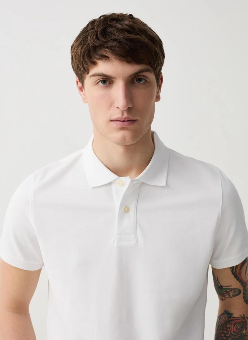 Ovs Organic cotton pique polo shirt