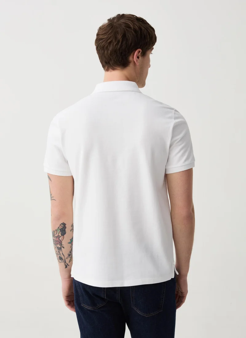 Ovs Organic cotton pique polo shirt