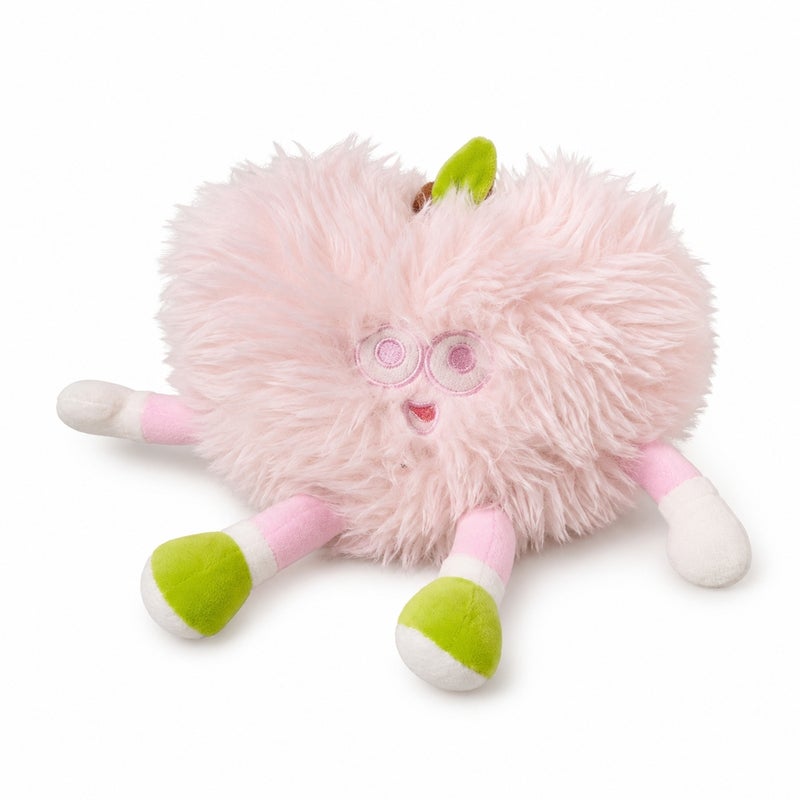 Pink Furry Monster Plush Toy with Long Hair and Colorful Limbs - 0201 - Image 1