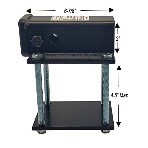 TOPTOW RV Bumper Hitch Receiver 63801 for 4 inch to 4.5 inch Beams, 2 inch Receiver Opening, Fits for Bike Racks, Cargo Carriers Camper-on - Image 4