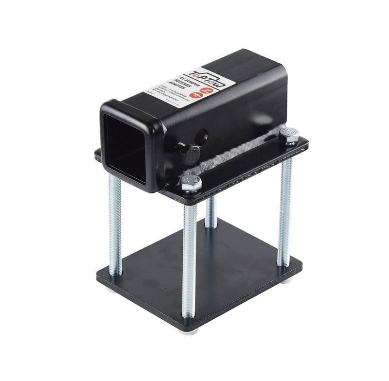 TOPTOW RV Bumper Hitch Receiver 63801 for 4 inch to 4.5 inch Beams, 2 inch Receiver Opening, Fits for Bike Racks, Cargo Carriers Camper-on - Image 1