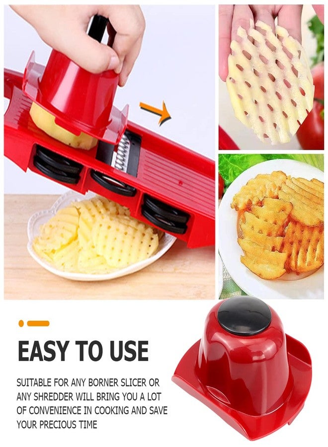 DOERDO DD DOERDO Food Safety Holder for Mandolin Slicer Food Slicer Cutter Finger Guard Vegetable Cutting Finger Protector, Red, 4.8 * 3.5inch - Image 4