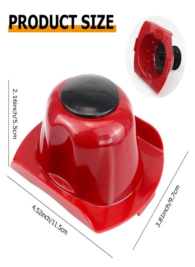 DOERDO DD DOERDO Food Safety Holder for Mandolin Slicer Food Slicer Cutter Finger Guard Vegetable Cutting Finger Protector, Red, 4.8 * 3.5inch - Image 2
