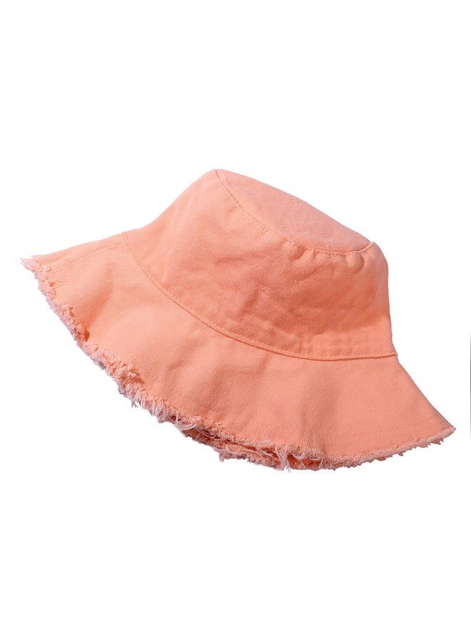 Boderier Sun Hats for Women Summer Casual Wide Brim Cotton Bucket Hat Beach Vacation Travel Accessories (Light Pink) - Image 5