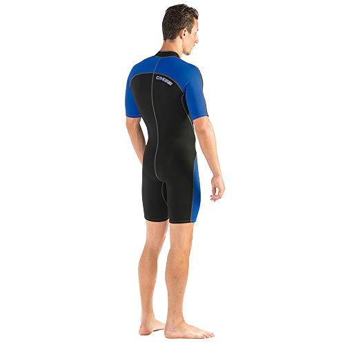 Cressi Lido 2 mm Man Short Sleeves Short Wetsuits, Black/Blue, L - Image 3