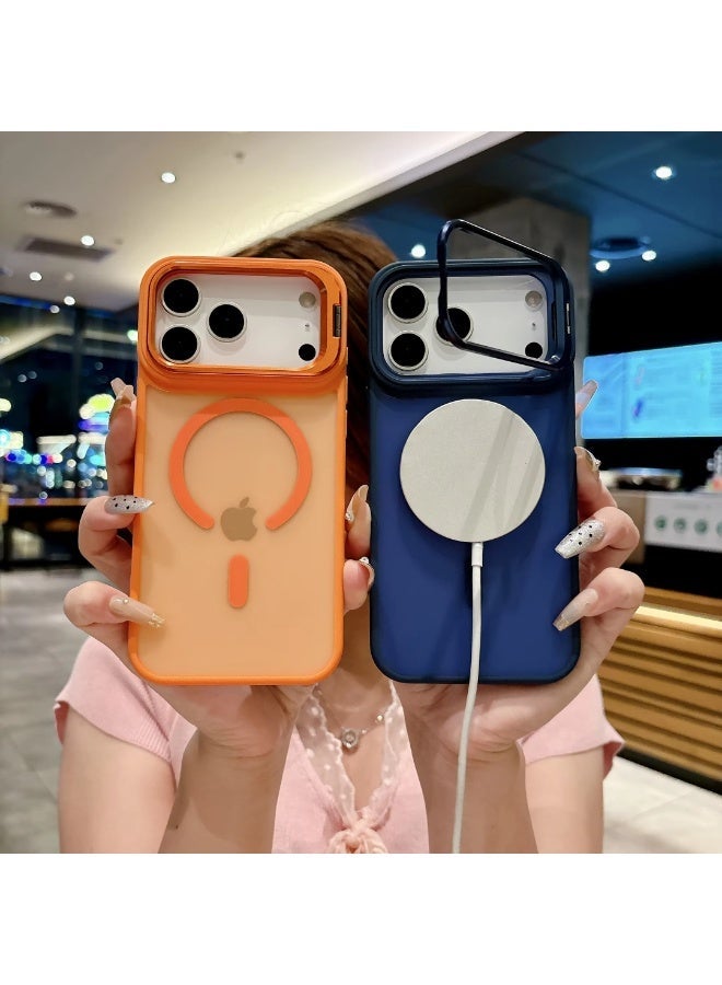 جراب شفاف مزود بحامل كاميرا مدمج قابل للتعديل لهاتف iPhone 17 Pro Max، جراب مغناطيسي شفاف مزود بعدسة كاميرا لهاتف iPhone 17 Pro Max - Image 2