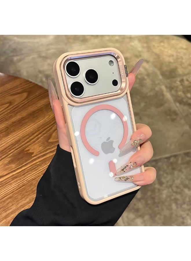 جراب شفاف مزود بحامل كاميرا مدمج قابل للتعديل لهاتف iPhone 17 Pro Max، جراب مغناطيسي شفاف مزود بعدسة كاميرا لهاتف iPhone 17 Pro Max - Image 4