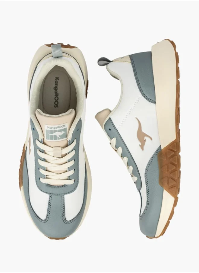 kangaROOS Womens Logo Detail Walking Shoes With Lace-Up Closure
