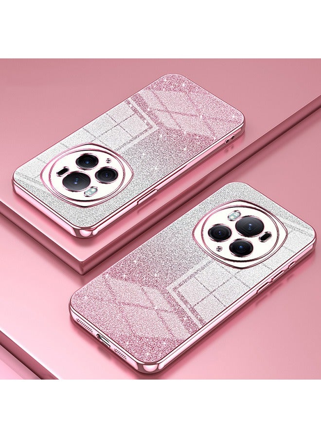 Case for Honor Magic 6 Pro 5G, Soft TPU Thin Protective Phone Cover, Anti-Fall Drop Protection, Anti-Fingerprints, Shockproof Case for Honor Magic 6 Pro 5G (Glitter Pink)  - Image 1